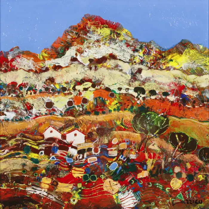IKO229-LAR-30x30-Oil-Les Alpilles-Jean-Francois LARRIEU-.webp