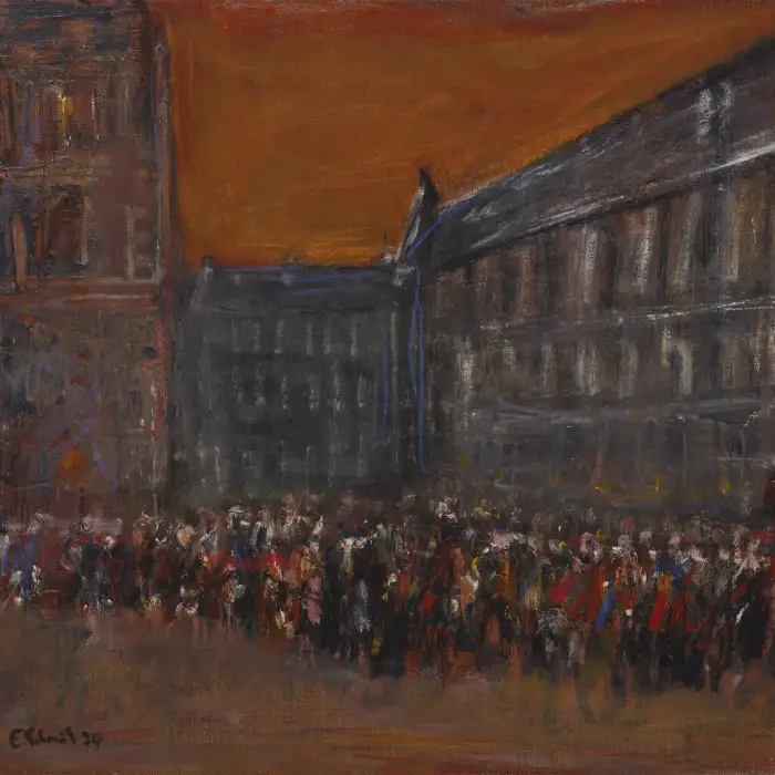 IKO382-SCH-12F-61x50-Oil-La foule-Erich SCHMID-.webp